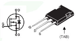 IXFX64N50P, N-канальный силовой MOSFET транзистор со встроенным быстрым диодом (HiPerFET)